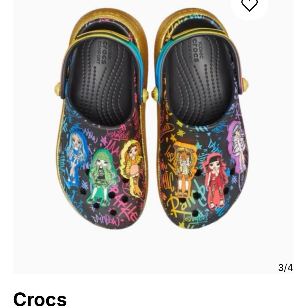 Rainbow High 🌈 Vibrant Cartoon Crocs Clogs